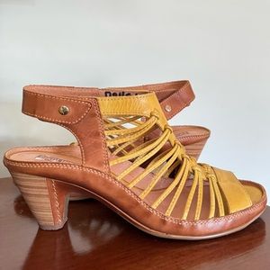 PIKOLINOS Brown and Yellow Sandals